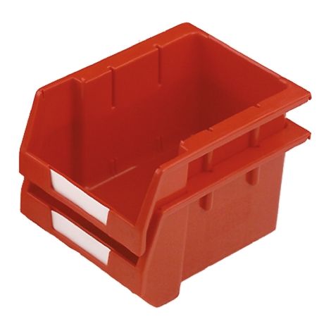 Bac de rangement RS PRO Rouge en PP, 130mm x 179mm x 250mm ( Prix pour Paquet de 10 )
