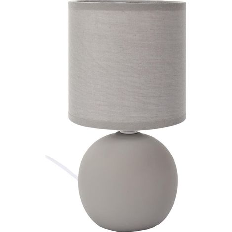 Lampe à poser céramique taupe mat (H25cm) (1/5)