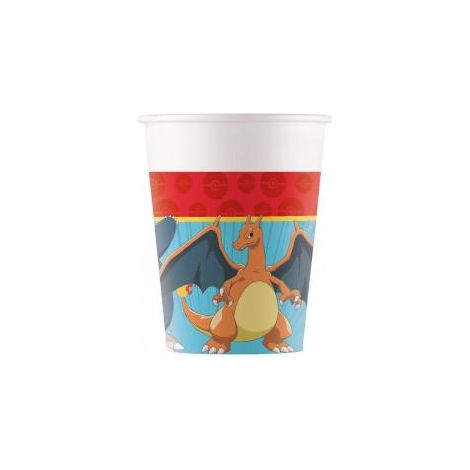 Vasos de papel Pokémon de 200 ml, 8 unidades