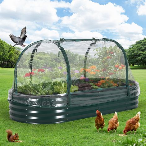 Vegetable Garden-Jardinière Surélevé– Bac de Culture Résistant aux Intempéries pour Légumes&Herbes –Vert,180x90x30cm (1/5)