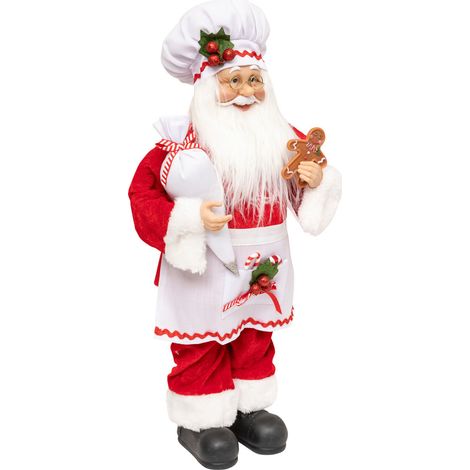 Père Noël en habit de Patissier H 45 cm - Feeric Christmas (1/2)