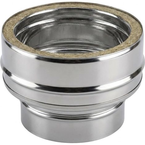 MAKA Raccordo Mono-Doppia Canna Fumaria Doppia Parete Inox Ø 200-250 mm (1/5)
