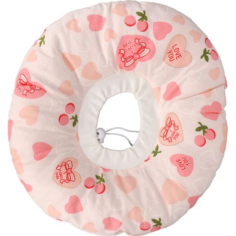 Coussin pour piercing d'oreille pour dormir sur le côté, en coton, anti-inflammation et soulagement des points de pression, protège-oreilles, 32 cm, forme de cœur, rose clair (1/5)