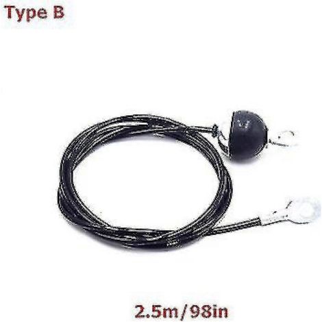 Câble de musculation robuste en acier, 2 à 5 m, pièces de rechange pour poulies de musculation à domicile, diamètre 5 mm - Type B - 2,5 m (1/4)