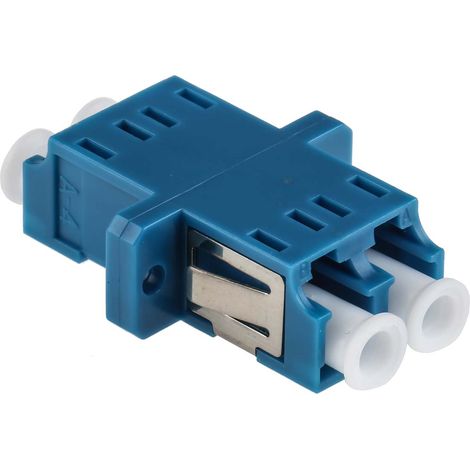 Adaptateur pour fibre optique, LC vers LC Monomode Duplex, Bleu, Perte d'insertion 0.1dB ( Prix pour 1 ) (1/2)