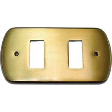 2PZ COPRINTERRUTTORI CRISTINA 2 POSTI IN OTTONE BRONZATO - in ottone bronzato