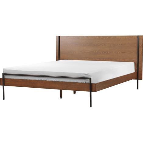 Bett mit Lattenrost LIBERMONT 160 x 200 cm Dunkle Esche (1/5)