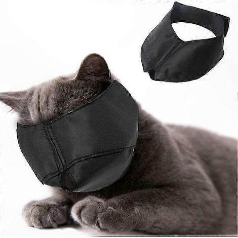 Verstellbarer Katzenpflegemaulkorb aus Nylon, biss- und kratzfest, ideal zum Krallenschneiden und zur Fellpflege, verstellbare Größe für Haustiere. (1/4)