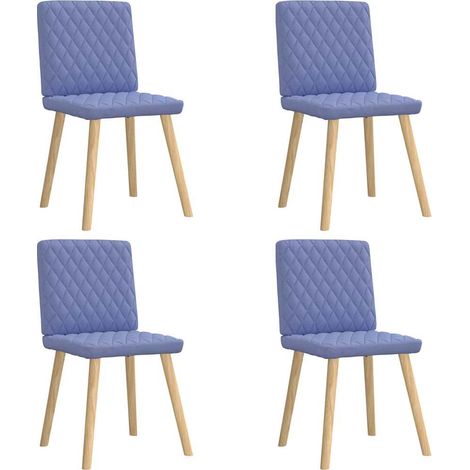 Esszimmerstühle 4 Stk. Jeansblau Stoff