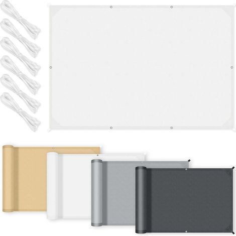 Rectangular Shade Sail 1.5x2m White, 95% UV Protection, Waterproof Polyester, Garden Terrace (1/5)