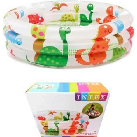 Piscine Gonflable - Diametre 61 Cm - Pour Bebes Et Jeunes Enfants - Hauteur 20 Cm - 3 Boudins