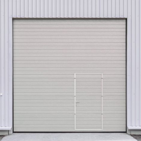4M – Porte de garage basculante isolée L3000 x H3000 – Blanche RAL 9010 – Portillon intégré – Épaisseur panneaux 42mm – Relevée 420mm