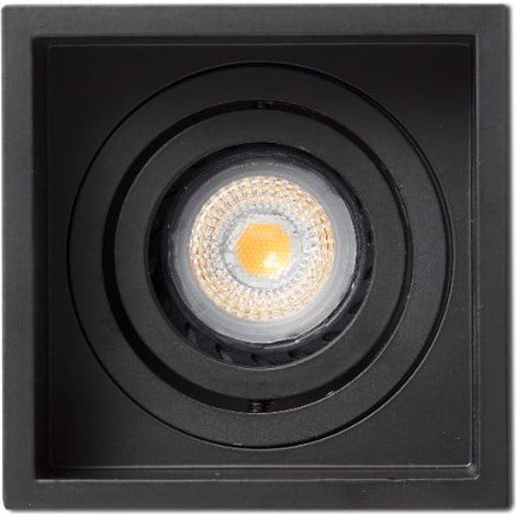 ACRE Empotrable de techo orientable negro cuadrado