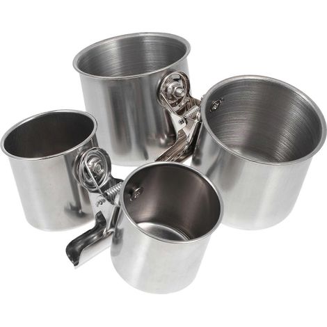 Ensemble de 2 abreuvoirs en acier inoxydable pour perroquets et oiseaux, système d'hydratation pour cages ou élevage domestique.-AquaForge (1/5)