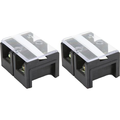 borniers à double rangée 60 A 600 V, bornier compact avec boîtier en polycarbonate pour système de distribution électrique, 2 positions (602) (1/5)