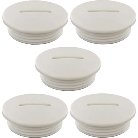 5x Bouchon obturateur vis de blocage pour presse étoupe en plastique gris clair filetage PG Fermeture Câbles Fils Etanchéité Protection Bouton, PG 7