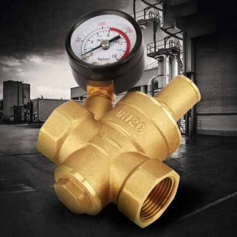 Regulateur De Pression D Eau - DN20 - Laiton - Avec Manometre - Pour Installation Sanitaire - 1 Unite (1/5)