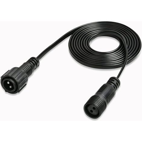 Câble de Rallonge 3 Mètre 2Pin Câble D'extension Rallonge Prolongateur Électrique Étanche avec Connecteurs Mâles et Femelles (1/5)