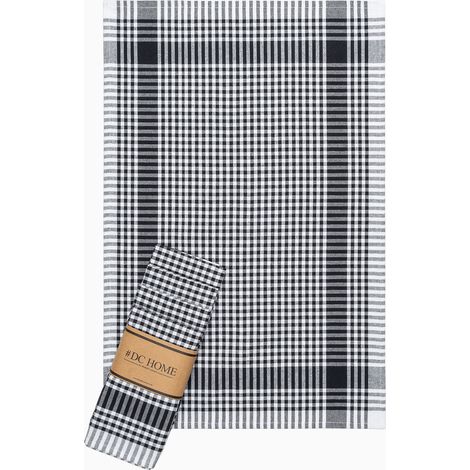 Set di strofinacci da cucina Set Nero Bianco