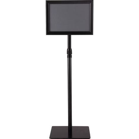 Présentoir d'Affichage Menu A4 avec Pied Panneau d'Affichage Hauteur Réglable Acier Inoxydable Base dia.28 cm Noir CW1252 Maison Chic (1/3)