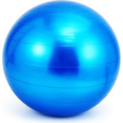 Ballon de yoga PVC bleu 55 cm modèle 32 (1/5)