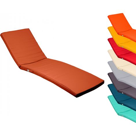 Linxor – Coussin déhoussable pour bain de soleil – 183 x 60 cm – Tissu Oxford 180 gsm – Densité mousse 24 Kg/m3 – Traitement déperlant