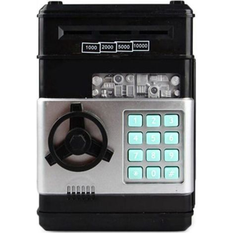Tirelire Cadeau anniversaire Distributeur billets lectronique couleurs multiples Largeight noir, argent (1/4)