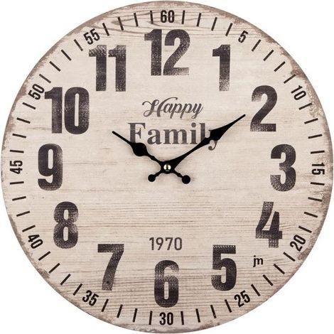 Lowell Orologio da Parete Hold Style Cassa in Mdf Quadrante Anticato Diamertro 33.5cm
