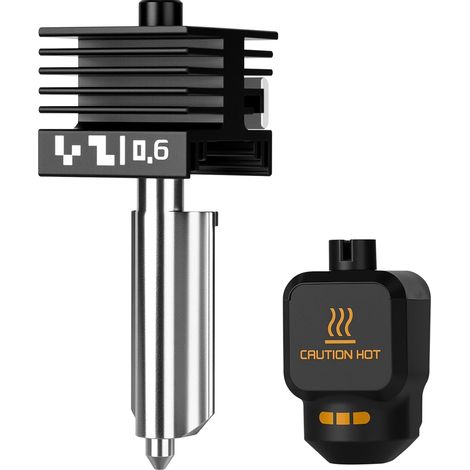 P2S/X2D Hotend Haute Vitesse Intégré Échange Rapide 0,6mm Buse Acier Trempé avec Protection Silicone Compatible with P2S e X2D Imprimante 3D (1/5)