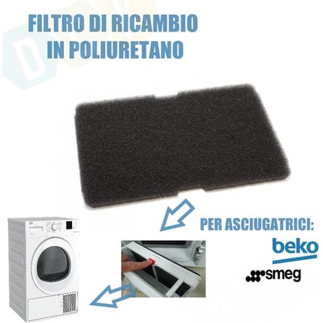 Filtro Asciugatrice Spugna Poliuretano Asciugatrice Beko Smeg 782372152 2964840100 2964840200