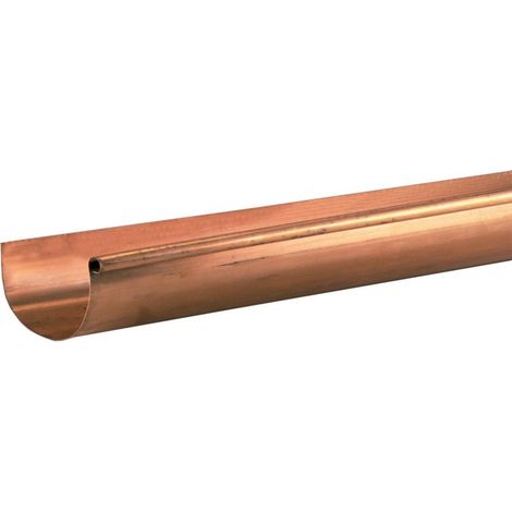 Gouttiere demi-ronde de 25 – Cuivre sans pince – EP 0.55 mm L 4m (1/2)