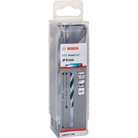 Broca para metal HSS-RPointTeQ DIN338 9.0 x81x125 (10 uds.)  BOSCH 2608577258