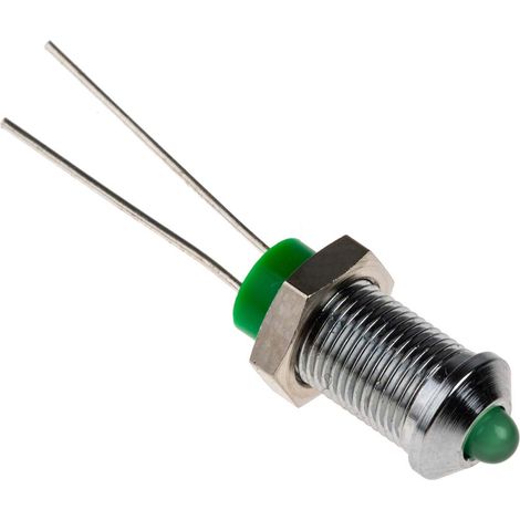 Voyant LED lumineux Vert RS PRO, dia. 6mm, 2V c.c., taille de la lampe 3 mm ( Prix pour 1 )