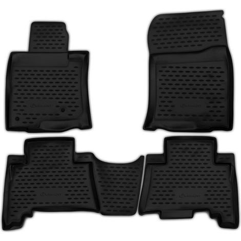 KIT TAPPETINI COMPATIBILE CON TOYOTA Land Cruiser Prado short, 5 seats, 12/2009-2013, 4 pcs. TAPPETINO IN GOMMA TPE BORDO ALTO 3D ANTISCIVOLO IMPERMEABILE (1/5)