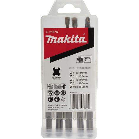 Juego de 5 brocas MAKITA SDS-Plus 2 brocas - D-61678