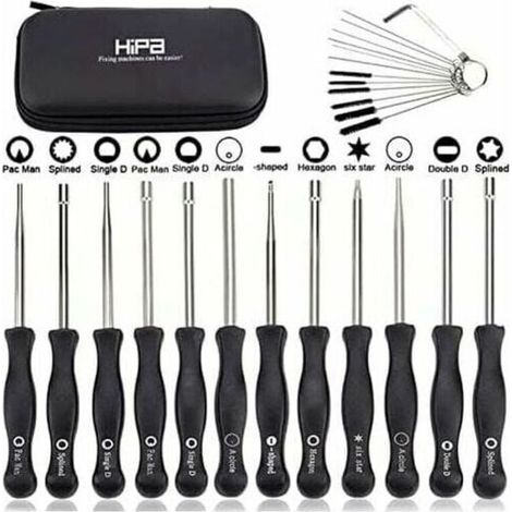 Ensemble de 12 outils de réglage de carburateur et tournevis de réglage pour moteur à 2 temps, pour débroussailleuses, tronçonneuses Poulan, Husqvarna, STHIL, ...DEBUNS (1/4)