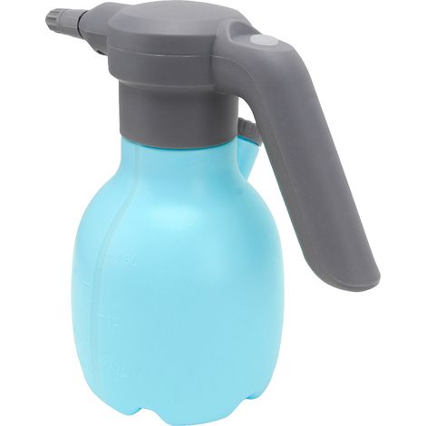 Vaporisateur électrique de jardin 1,5 L, alimenté par batterie rechargeable, arrosage automatique, brumisateur portable pour plantes d'extérieur, bleu avec buse pivotante (1/5)