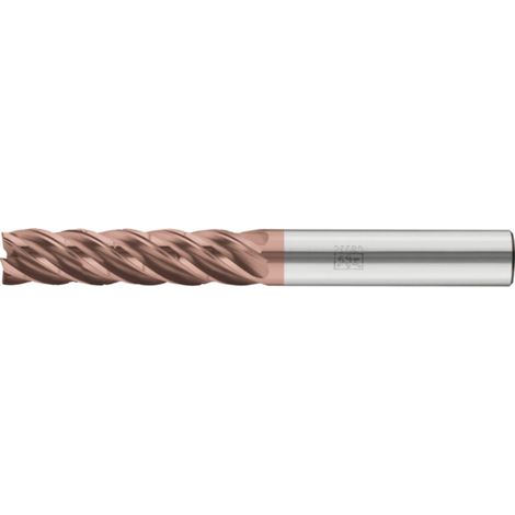 PFERD TOOLS Fraise carbure Ø25 mm, 5 dents, diviseur copeaux, 4xDC, rayon 1 mm, revêtement AlTiN / TiSiXN, tige HB, Performance inoxydable