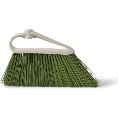 Perfetto Casa Garden Scopa per Esterni, Plastica, Coccia Ghiaccio/Setola Muschio, 34x5x20.0 cm
