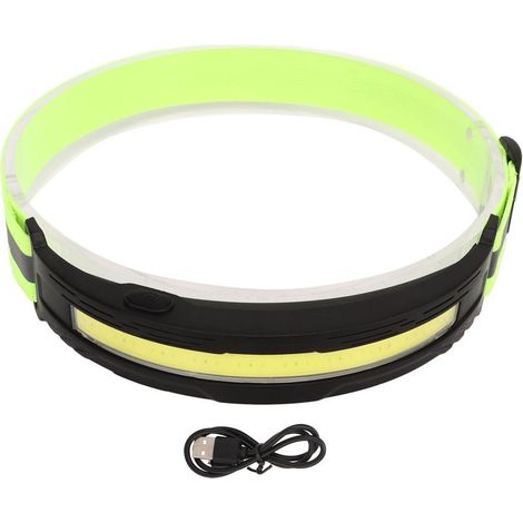 Lampe Frontale Professionnelle COB 4 Modes Éclairage, Haute Luminosité, IPX4 Étanche, Rechargeable et Ajustable pour Activités Extérieures (1/5)