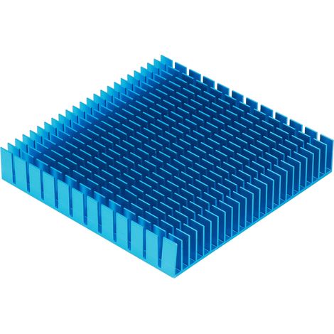 Module de refroidissement dissipateur thermique en aluminium, dissipation thermique haute puissance pour circuit imprimé du processeur, 120 mm x 120 mm x 20 mm, bleu. (1/5)