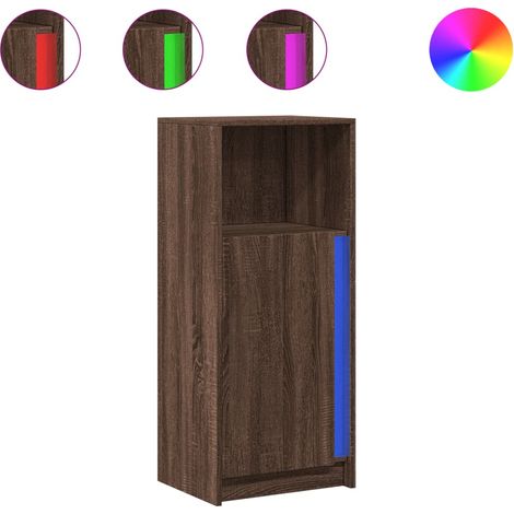 Maison Exclusive - Credenza con LED Rovere Marrone 42,5x34x100cm Legno Multistrato