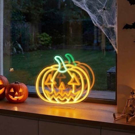 Halloween Pumpkin Neon Display Light (1/2)