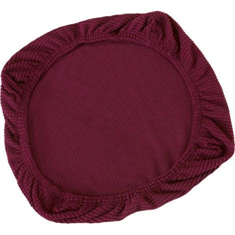 Housse de chaise extensible élastique – Antidérapante et résistante aux plis – S'adapte aux chaises 38-52 cm – Violet foncé (1/4)