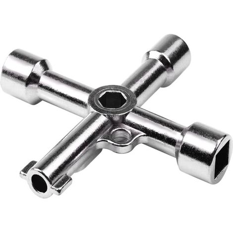 Clé universelle multifonctionnelle 4 en 1, triangle en acier inoxydable