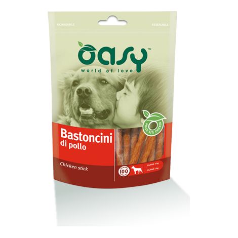 Oasy Dog Snack Bastoncini di Pollo  - Oasy Dog Snack Bastoncini di Pollo - Confezione da 100 Gr (1/2)