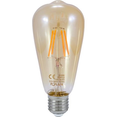 Lampadina LED Filamento ST64 E27 2000K 350lm Polux (1/3)