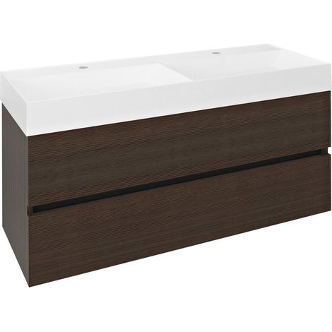 Meuble sous-vasque ODETTA 118x50x43,5cm, pin rustique (1/5)