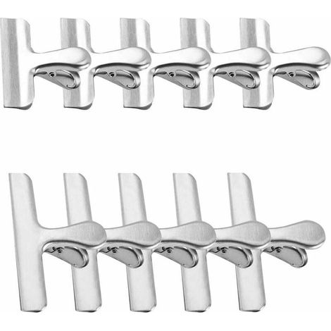 Pince Sachet Alimentaire, 10PCS Pince Cuisine Inox, Pince Fermeture Sachet Alimentaire pour le Rangement à Domicile, Bureau, Sacs, pour Aliments et Pains (121mm et 77mm)