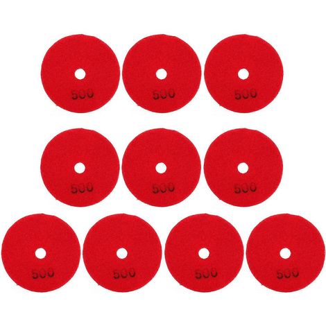 10 Stück 3-Zoll-Schleifscheiben/Polierpads aus Diamant, 500 Mesh, für Marmor, Beton und Steine